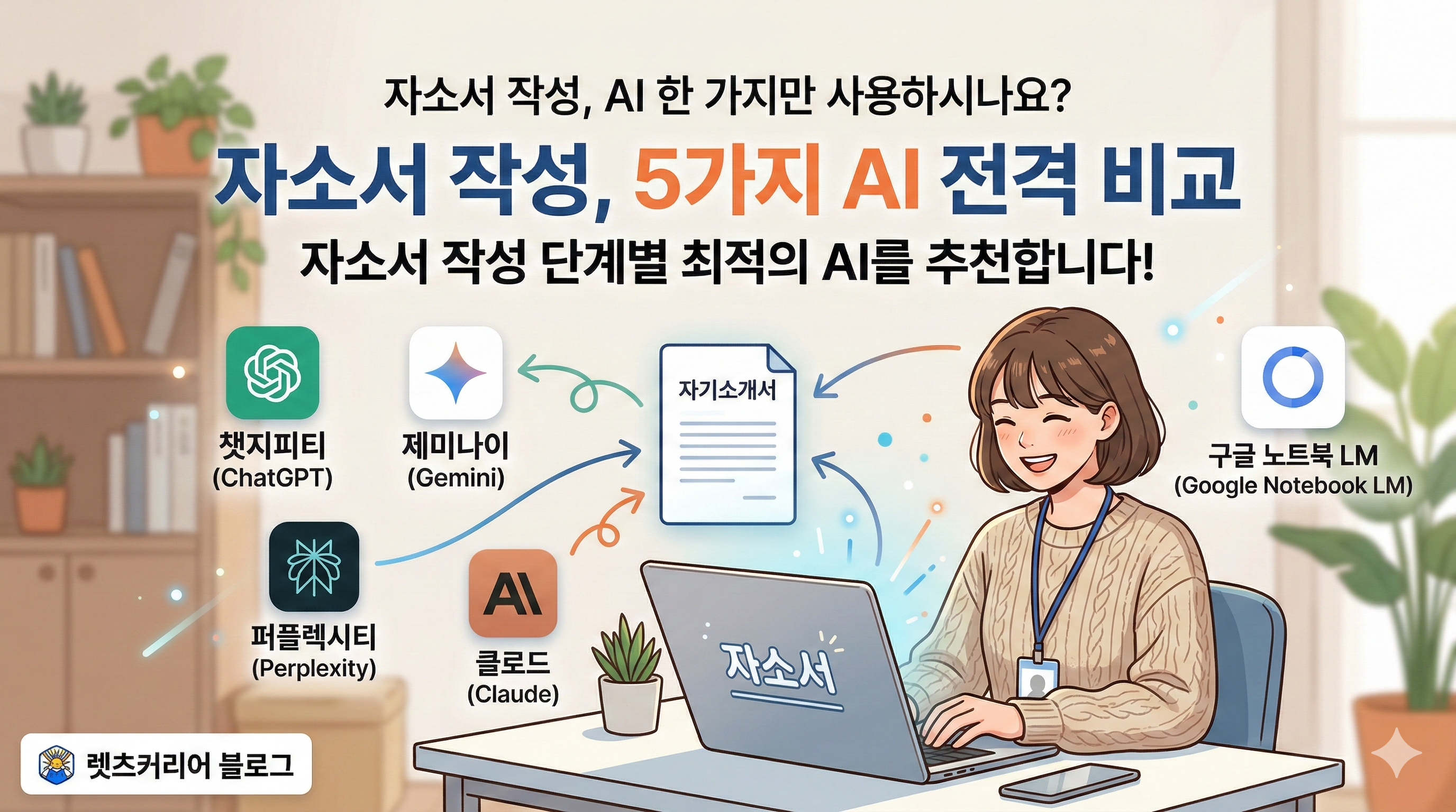 아직도 자소서 AI 프롬프트만 검색해? 소제목 작성은 지피티보다 제미나이가 잘하던데! 썸네일